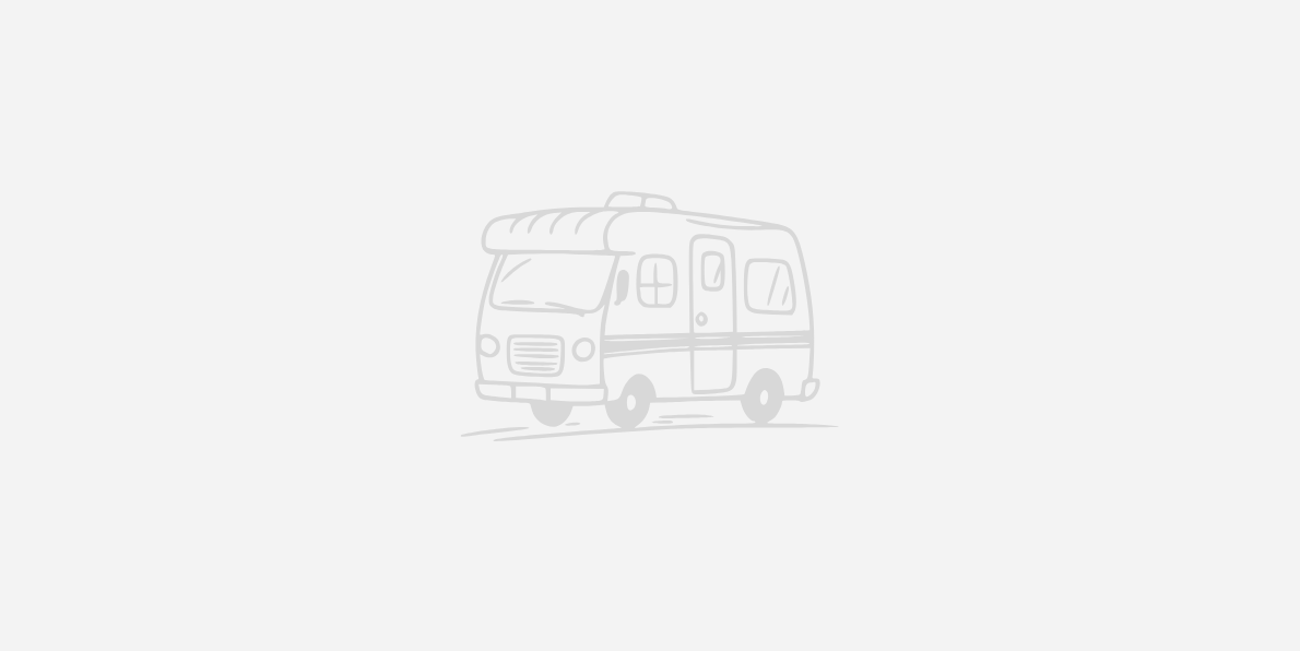Outline of a camper van on a white background